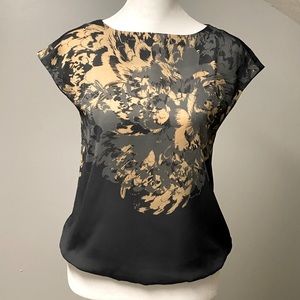 LOFT Petites Abstract Floral Print Top